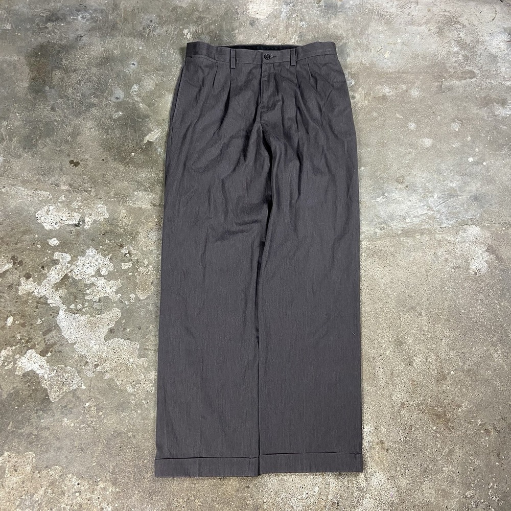 Eddie Bauer Pleated Chino Pants Size 34x34 Gray Classic Fit‎ Wrinkle Resistant